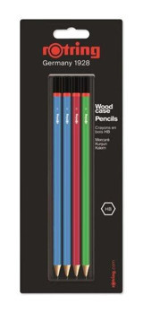 Rotring Blister 4'lü Mercanlı HB Siyah Kurşun Kalem Seti