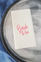 PekShop Bride To Be Desenli Sunum Kağıt Peçete 20'li