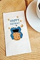 PekShop Kurabiye Canavarı Happy Birthday Desenli Kağıt Peçete 20'li