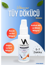 Vibeacar Professional Tüm Ciltler İçin Koltuk Altı Bacak Unisex Tüy Dökücü Sprey 100 ml