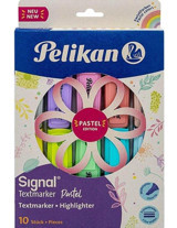 Pelikan 10'lu Pastel Renkli Fosforlu Kalem Seti