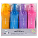 Serve Berry 4'lü Pastel Renkli Fosforlu Kalem Seti