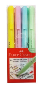 Faber-Castell Textliner 4'lü Pastel Renkli Fosforlu Kalem Seti