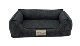 Pet Comfort Delta Yıkanabilir Tek Fonksiyonlu 55x45 cm Sepet Kedi Yatağı Siyah