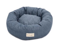 Pet Comfort Hotel Yıkanabilir Tek Fonksiyonlu 50 cm Simit Kedi Yatağı Mavi