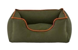 Pet Comfort Alpha Yıkanabilir Tek Fonksiyonlu 60x50 cm Sepet Kedi Yatağı Haki-Turuncu