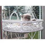 Lüxperi Vantuzlu Yıkanabilir Tek Fonksiyonlu 44x25 cm Cama Yapışan Kedi Yatağı Beyaz