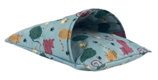 Pet Comfort Cave Yıkanabilir Tek Fonksiyonlu 60x45 cm Üstü Kapalı Kedi Yatağı Mavi