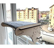 Femusa Vantuzlu Tek Fonksiyonlu 45x30 cm Cama Yapışan Kedi Yatağı Gri