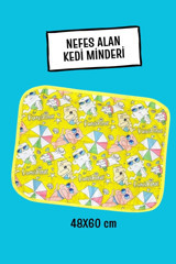 Miyav Yıkanabilir Tek Fonksiyonlu 48x60 cm Minder Kedi Yatağı Çok Renkli