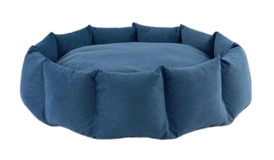 Pet Comfort Athens Yıkanabilir Tek Fonksiyonlu 70 cm Simit Kedi Yatağı Mavi