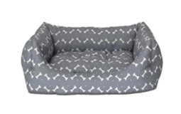 Pet Comfort Uniform Yıkanabilir Tek Fonksiyonlu 50x40 cm Sepet Kedi Yatağı Beyaz-Gri