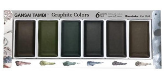 Zig Gansai Tambi Graphite Colors 6 Renk Sulu Boya