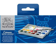 Winsor & Newton Cotman Pocket Box 12 Tablet 12 Renk Sulu Boya