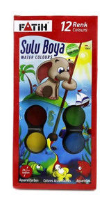 Fatih S12 Büyük Boy 12 Renk Sulu Boya