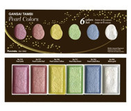 Zig Kuretake Gansai Tambi Pearl Colors Sedefli 6 Renk Sulu Boya