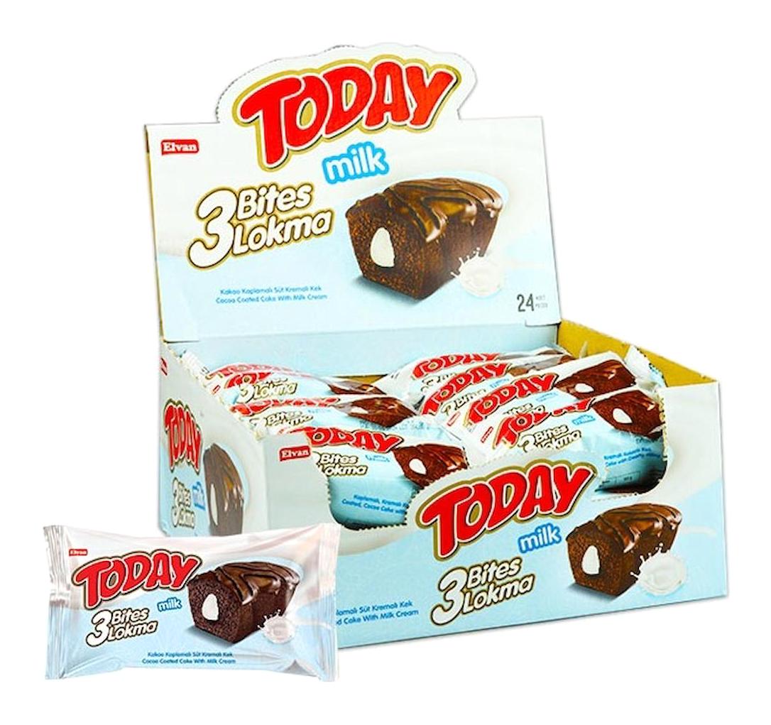 Today 3 Bites Sütlü Kek 24x40 gr