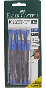 FaberCastell 1425 2 Renkli 0.7 mm İğne Uçlu Çok Renkli 10'lu Tükenmez Kalem Seti
