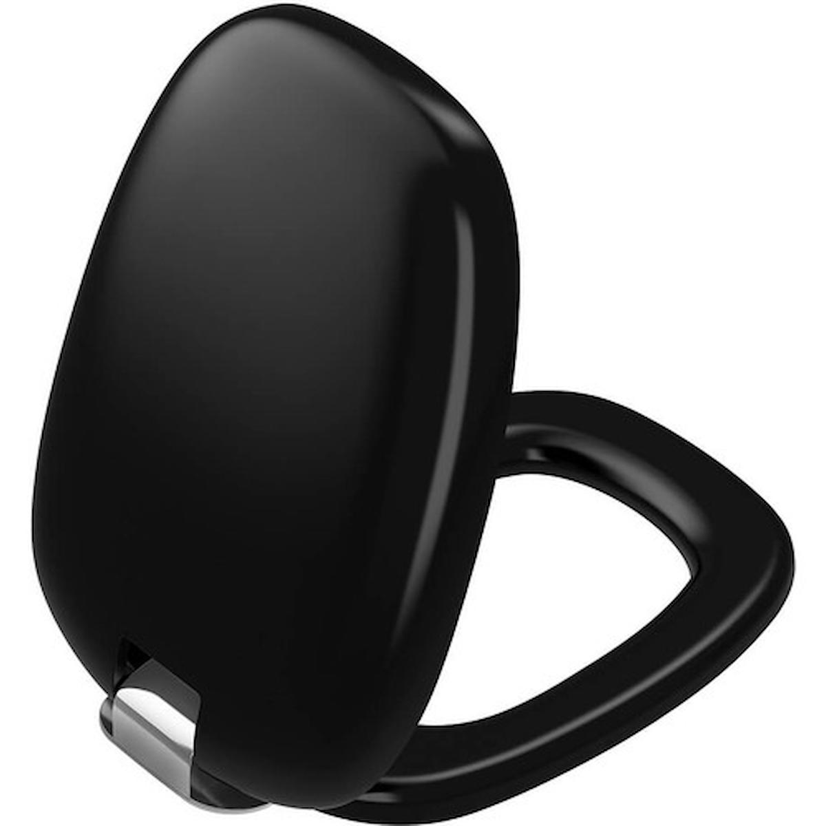 Vitra Plural Yavaş Kapanan Siyah Oval Klozet Kapağı