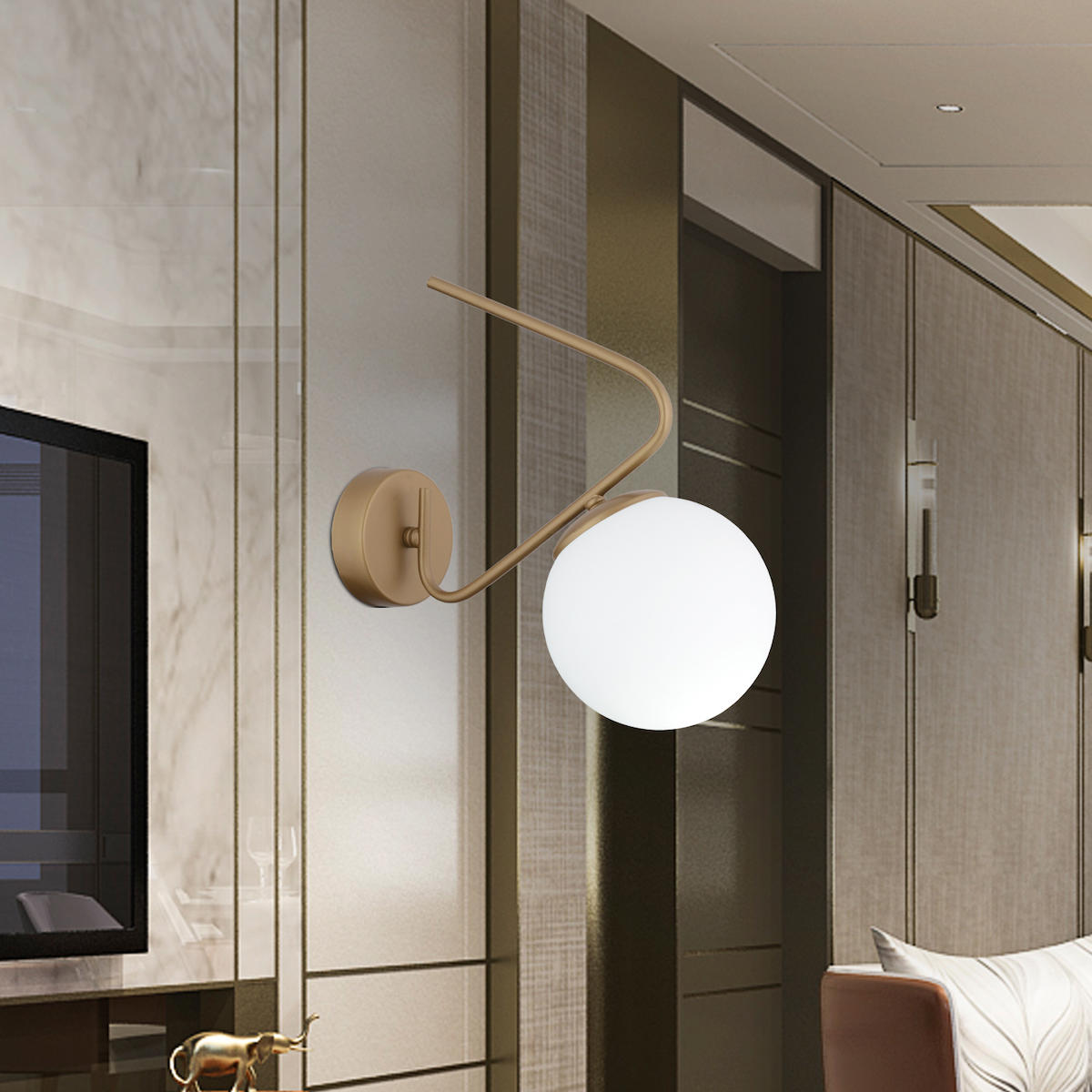 Apliqa Mildred Tekli Metal Led Aplik Eskitme