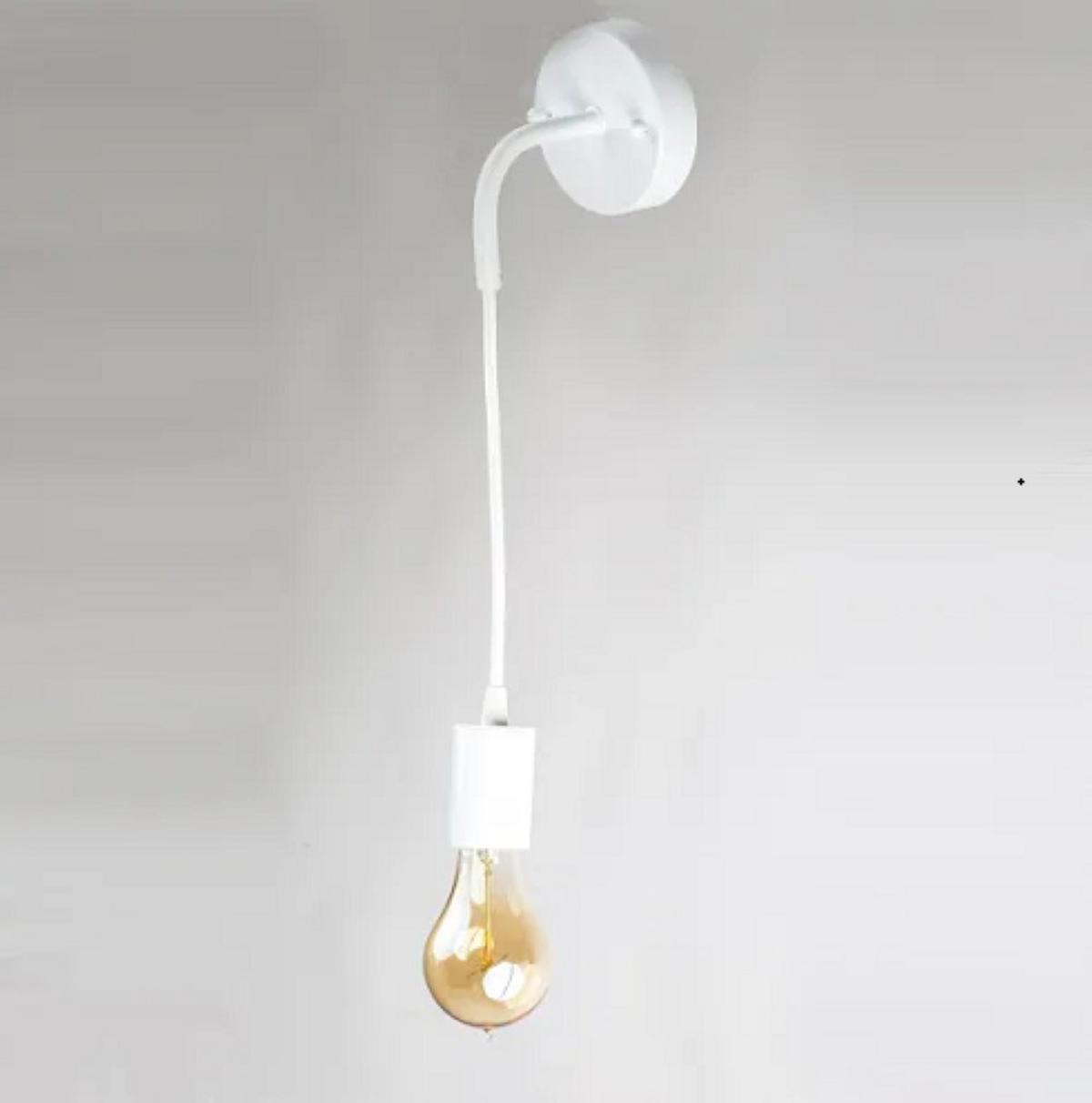Riolight Retro Tekli Metal Aplik Beyaz