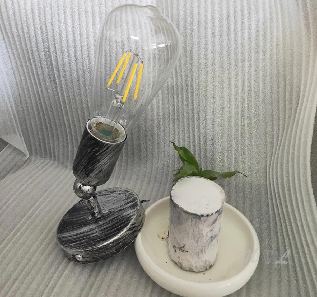 Riolight Mafsallı Tekli Metal Aplik Gri