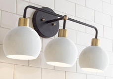Rsylight Retro 3'lü Metal Aplik Beyaz