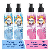Yumoş Jet Fresh Lilyum Orkide Kokulu Sprey Çamaşır Parfümü 4x200 ml