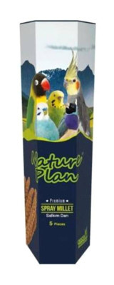 Nature Plan Salkim Darı Kabuksuz Sade Vitaminli Yavru-Yetişkin Kuş Yemi 5'li