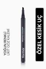 Flormar Graphic Suya Dayanıklı Mat Siyah Kalıcı Keçe Uçlu Keçe Sıvı Eyeliner