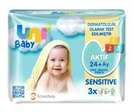 Uni Baby Aktif Sensitive 52 Yaprak 3'lü Paket Islak Mendil