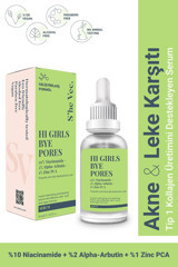 She Vec Hi Girls Bye Pores Canlandırıcı Yaşlanma Karşıtı Jel Yüz Serumu 30 ml