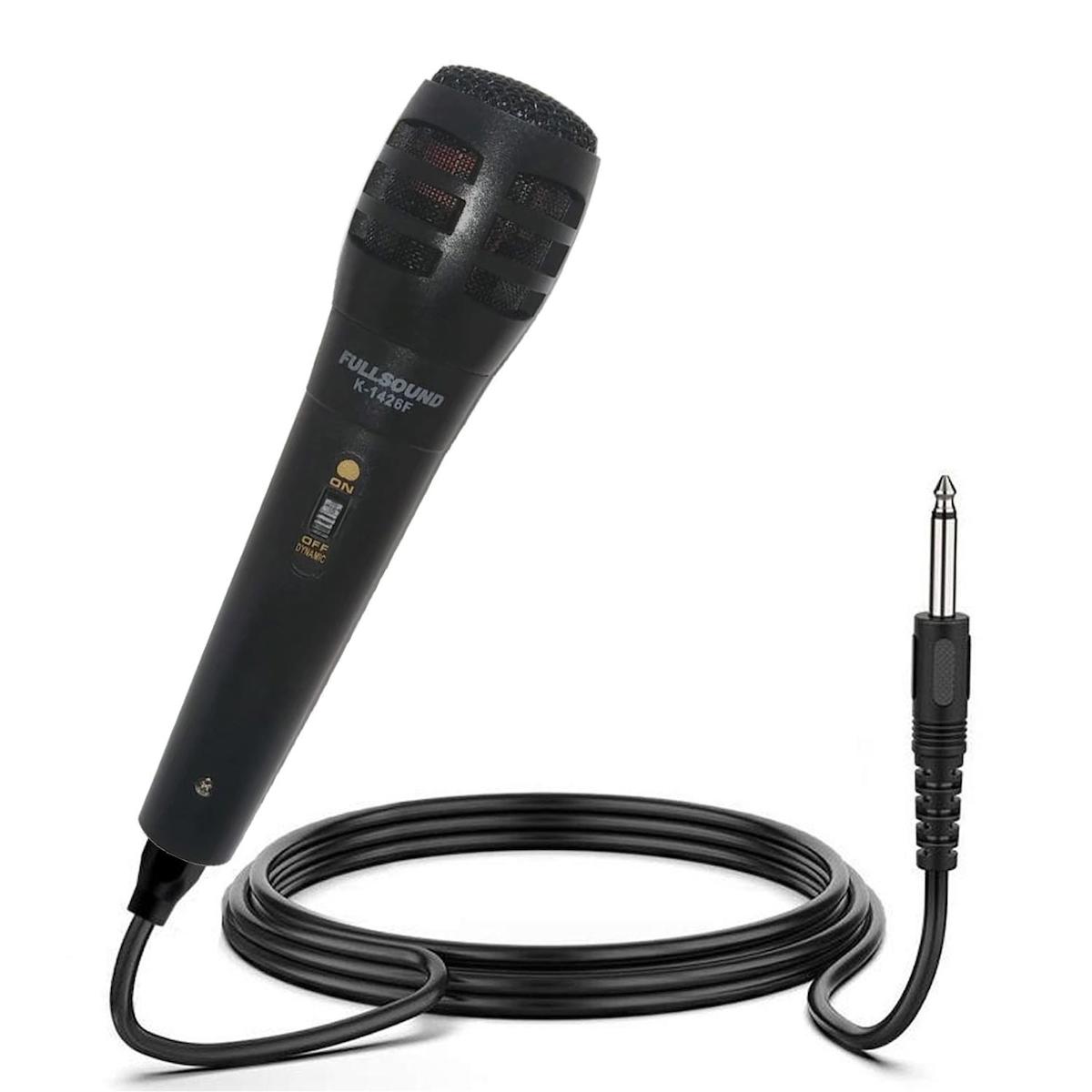 Fullsound K-1426F 6.3 mm Kablolu El Mikrofonu Siyah