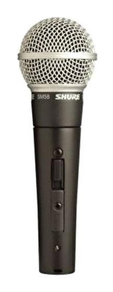 Shure Sm58Se Profesyonel Dinamik XLR Kablosuz El Mikrofonu Siyah