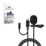 Hadron HD-566 Profesyonel 3.5 mm Kablolu Yayıncı Yaka Mikrofonu Siyah