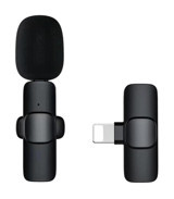Schitec K11 Lightning Kablosuz Bluetooth Yaka Mikrofonu Siyah