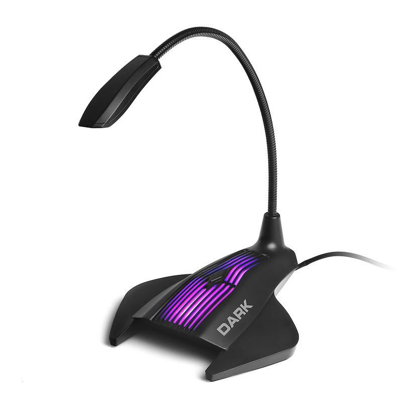 Dark DK-AC-MC01 Type A Kablolu Yayıncı USB RGB Oyuncu Masaüstü Mikrofonu Siyah