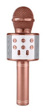 Torima WS-858 AUX Kablolu Bluetooth USB El Mikrofonu Rose Gold