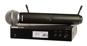 Shure Blx24Re/Sm58 Profesyonel Kablosuz El Mikrofonu Siyah
