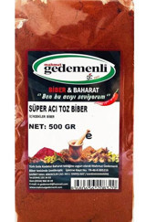 Gedemenli Süper Acı Toz Biber 500 gr