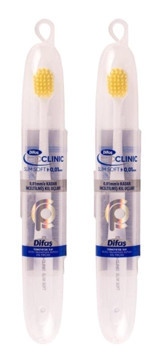 Difaş Pro clinic Slim Soft Kapaklı Yumuşak Manuel Diş Fırçası Sarı