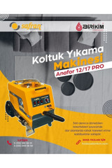 Safran Anafor 12/17 Pro Dikey Yatay Vakumlu Koltuk Yıkamalı Halı Kurutma Makinesi Sarı