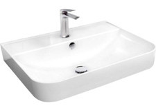 Turavit Luna Tekli 45 cm Seramik Dikdörtgen Lavabo Beyaz