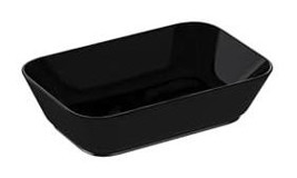 Vitra Geo 7425B0700016 Tekli 60 cm Seramik Dikdörtgen Lavabo Siyah