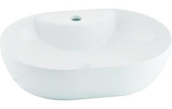 Seramiksan Alto Tekli 50 cm Batarya Delikli Seramik Oval Lavabo Beyaz