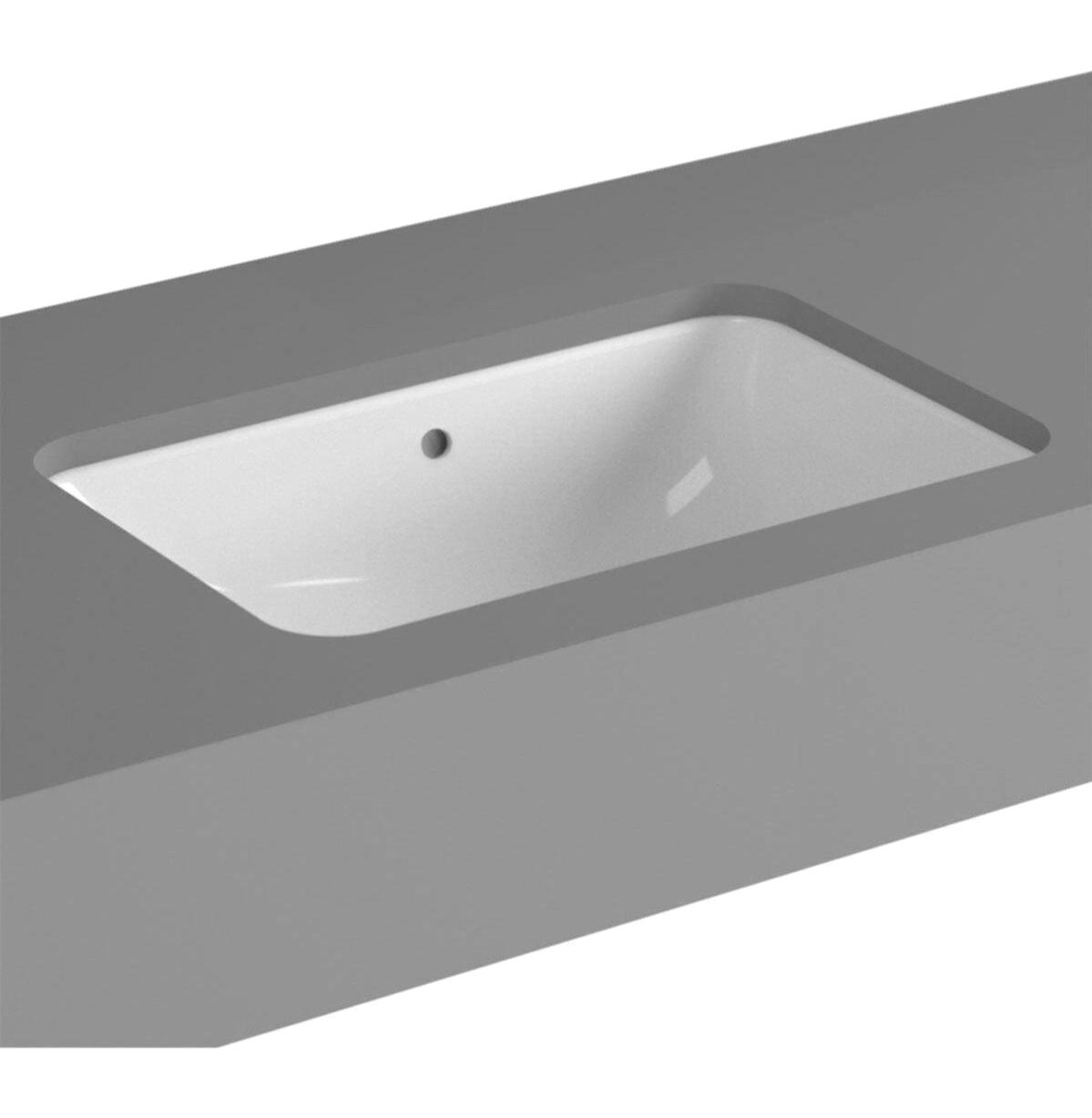 Vitra S207475b0030618 Tekli 48 cm Seramik Dikdörtgen Lavabo Beyaz