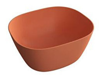 Vitra Plural7811B4770016 Tekli 45 cm Seramik Kare Lavabo Mat Terra Rossa