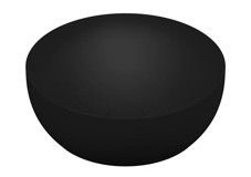 Vitra Outline 5992B4830016 Tekli 40 cm Seramik Yuvarlak Lavabo Mat Siyah