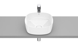 Roca Soft Fıneceramıc Tekli Seramik Kare Lavabo Beyaz
