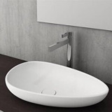 Bocchi Etna 11140020125 Tekli 58 cm Seramik Oval Lavabo Mat Beyaz